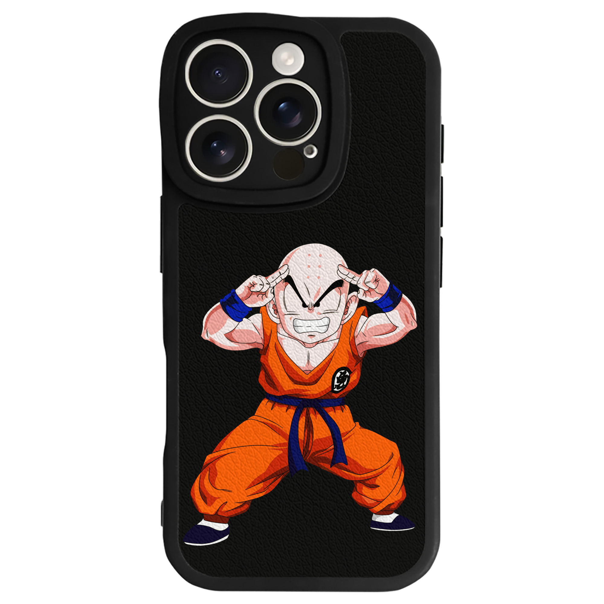 （画像用） ドラゴンボール クリリン DRAGON BALL krillin 【iPhone 16シリーズ対応】シリコンスマホケース（レザー調） 材質：シリコン